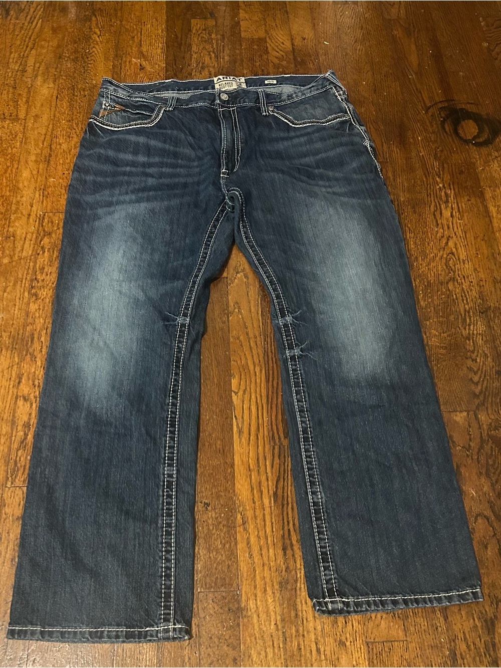 Ariat Mens Durango M4 Coltrane Relaxed Boot Cut Jeans Size 40x32 Blue